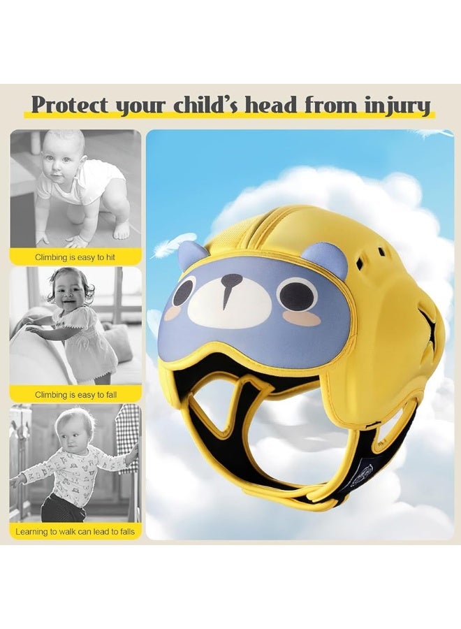 Mambobaby خوذة أمان قابلة للتنفس دب أصفر 6-24 شهر - Image 2